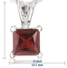 รูปย่อ Sterling Silver 6mm Square-Cut Garnet Pendant รูปที่4