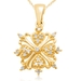 รูปย่อ 10k Yellow or Rose Gold Diamond Floral-Design Pendant (1/20 cttw, I-J Color, I3 Clarity) รูปที่1