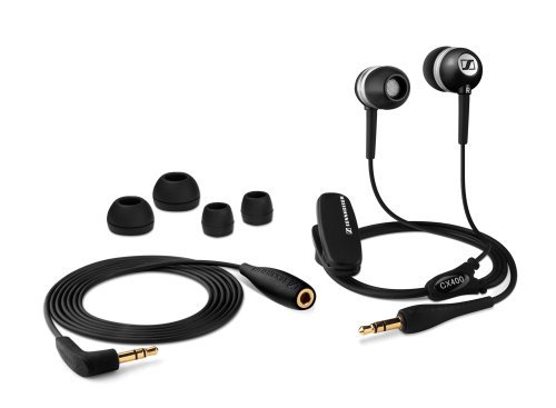 Sennheiser CX 400-B - Headphones ( in-ear ear-bud ) - black ( Sennheiser Ear Bud Headphone ) รูปที่ 1