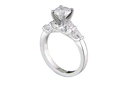 0.67 ct DIAMOND ENGAGEMENT style RING SETTING in PLATINUM รูปที่ 1