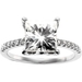 รูปย่อ Gorgeous! Polished 14k White-gold 3 CT Moissanite Princess-cut and 1/6 CTTW Diamond Ring รูปที่1