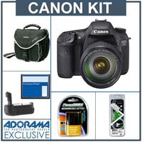 Review Canon EOS-7D Digital SLR Camera / Lens Kit with EF 28-135mm f/3.5-5.6 IS USM Standard Zoom Lens, 4 4GB CF Memory Cards (total of 16GB), Spare LP-E6 Type Battery, Slinger Camera Bag, Flashpoint Professional Battery Grip, Visible Dust EZ Sensor Cleaning Kit รูปที่ 1