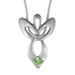 รูปย่อ Sterling Silver Guardian Angel Pendant with August Birthstone on Snake Chain รูปที่1