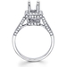 รูปย่อ 0.69ct Diamond (G-H, SI2) 18k White Gold Emerald Engagement Ring Setting - Fits Round 1 Ct Center รูปที่2