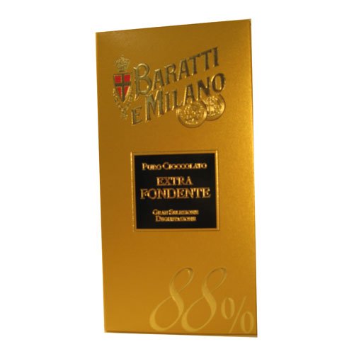 Extra Dark Chocolate (Cioccolato Extra Fondente 88% cacao) Bar ( Baratti & Milano Chocolate ) รูปที่ 1