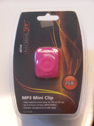 Ativa Mobil It Mini Clip 2GB MP3 Music Player - Pink ( Ativa Player ) รูปที่ 1