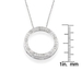 รูปย่อ Sterling Silver & Diamond Accent Circle Pendant with 18" Chain รูปที่2