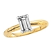 รูปย่อ 0.92 ct. G - SI3 Emerald Cut Diamond Solitaire Ring (White or Yellow Gold) รูปที่2