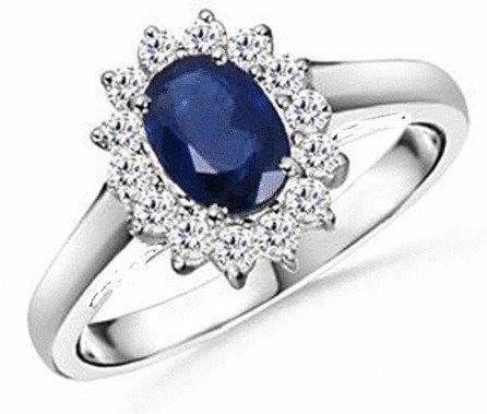 Princess Kate Style Fashion Engagement Ring Size 5 รูปที่ 1