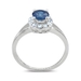 รูปย่อ 14k White Gold Bridal Natural Sapphire and Diamond Engagement Ring (G, SI2, 0.85 cttw)-Certificate of Authenticity รูปที่3