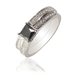 รูปย่อ 1.35cttw Natural White Round Diamonds (VS-Clarity,F-G-Color) with Princess cut Natural Treated Black Diamond(AAA-Clarity, Deep Black-Color) Bridal Set (Engagement Ring with Matching Band) micro set in 14K White Gold. รูปที่1