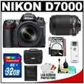 Review Nikon D7000 Digital SLR Camera & 18-105mm VR + 55-200mm VR Lens + 32GB Card + Filters + Case + Accessory Kit