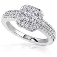 1/2 Carat TW Princess & Round Diamond Engagement Ring in 14k Gold