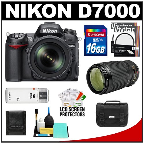 Review Nikon D7000 Digital SLR Camera & 18-105mm VR + 70-300mm VR AF-S Lens + 16GB Card + Filters + Case + Accessory Kit รูปที่ 1