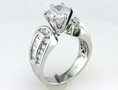 1.01 ct Diamond Engagement Ring Setting 18k White Gold