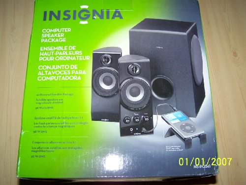 Insignia 2.1 Computer Speaker System NS-PCS41 4 Piece With Subwoofer ( Computer Speaker ) รูปที่ 1