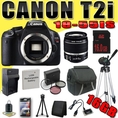 Review Canon EOS Rebel T2i 18 Megapixel CMOS APS-C Digital SLR Camera w/ EF-S 18-55mm f/3.5-5.6 IS Lens DavisMAX LPE8 Battery/Charger Filter Kit Tripod 16GB Bundle