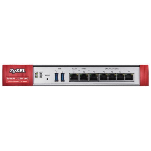 ZyXEL ZyWALL USG100 Unified Security Gateway Firewall w/50 VPN Tunnels, SSL VPN, 7 Gigabit Ports, and High Availability ( ZyXEL VOIP ) รูปที่ 3