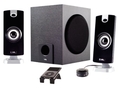 Cyber Acoustics CA-3080 Three Piece Flat Panel Design Subwoofer and Satellite Speaker System (Black) ( Computer Speaker )