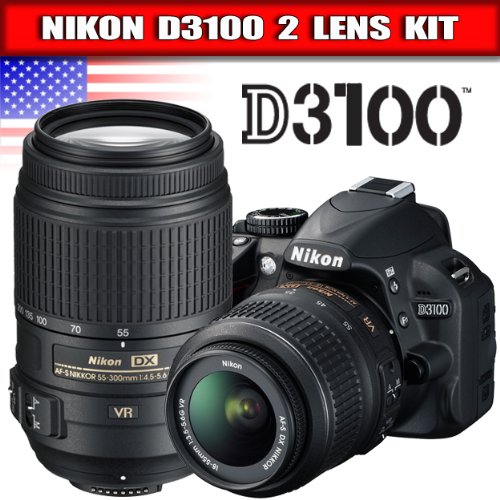 Review Nikon D3100 14.2Megapixel Digital SLR Camera with 18-55mm f/3.5-5.6G AF-S DX VR Nikkor Zoom Lens + AF-S DX NIKKOR 55-300mm f/4.5-5.6G ED VR Package 3 รูปที่ 1