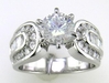 รูปย่อ 1.01 ct Diamond Engagement Ring Setting 18k White Gold รูปที่2