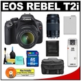 Review Canon EOS Rebel T2i Digital SLR Camera & 18-55mm IS Lens + EF 75-300mm III Zoom Lens + 16GB Card + Battery + Case + Accessory Kit