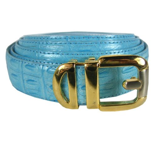 Mens - Turquoise - Hornback Embossed Belt  รูปที่ 1