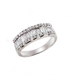 รูปย่อ 14k White Gold Engagement Band Baguettte and Round Accents Diamond Ring (3/4 ctw, G Color, SI2-I1 Clarity) รูปที่2