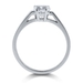 รูปย่อ Sterling Silver Ring Heart Cubic Zirconia CZ Solitaire Ring 0.9ct - Women's Engagement Wedding Ring รูปที่4