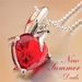 รูปย่อ Murano Glass Clear Heart With Orange Pendant รูปที่4