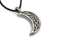 Celtic Moon Pewter Pendant On Corded Necklace, The Celestial Collection