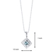 รูปย่อ Round Cut Swiss Blue Topaz Filigree Pendant Sterling Silver รูปที่2