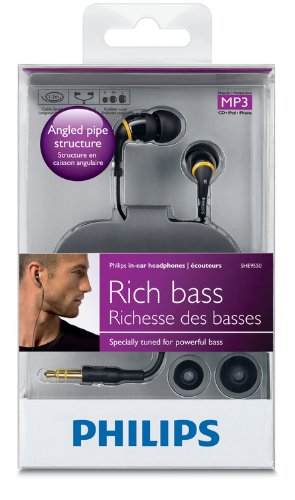 Philips In-Ear Headphones Insert Type Rich Bass SHE9550/28 (Black) ( Philips Ear Bud Headphone ) รูปที่ 4