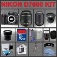 Review Nikon D7000 SLR Digital Camera with 18-55mm VR Lens and 55-200mm VR Lens + Huge Accessories Package Including Wide Angle Macro Lens + Telephoto Lens + 16gb SDHC Memory Card + Hi-Speed SD Card Reader + Digital Flash + Extended Life Battery + Tripod + LCD Lens Cleaner Kit + LCD Screen Protectors + Memory Card Wallet + Carrying Case + Cleaning Cloth