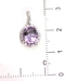 รูปย่อ Gemstones 1.5ct Purple Amethyst 9k Gold Pt Diamond Pendants P9PA รูปที่2