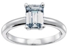 รูปย่อ 1 Carat Emerald Cut Solitaire Engagement Ring Set in 14K Gold รูปที่1