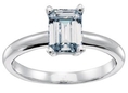 1 Carat Emerald Cut Solitaire Engagement Ring Set in 14K Gold
