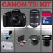 รูปย่อ Review Canon EOS Rebel T3i 18Megapixel Digital Camera with EF-S 18-55mm IS II Lens + Canon EF-S 55-250mm f/4.0-5.6 IS Telephoto Zoom Lens + 8GB Memory Card + Spare Extended Life Li-Ion Battery + 3 Piece Lens Filter Kit + Wide Angle Lens with Macro Extension + Telephoto Digital Conversion Lens + Lens / LCD Cleaning Kit + Accessory Kit รูปที่1