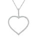รูปย่อ Sterling Silver and Diamond Heart Pendant 1/3ct tw. 18" Chain รูปที่1