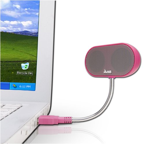 JLab USB Laptop Speakers - Portable, Compact, Travel Notebook Speaker for PC and Mac - B-Flex Hi-Fi Stereo USB Laptop Speaker - Cotton Candy Pink ( Computer Speaker ) รูปที่ 1