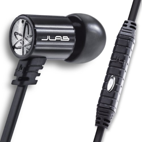 JLab JBuds J4M Heavy Bass Metal In-Ear Earbuds Style Headphones with Travel Case  (Obsidian Black) ( JLAB Ear Bud Headphone ) รูปที่ 1