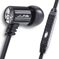 JLab JBuds J4M Heavy Bass Metal In-Ear Earbuds Style Headphones with Travel Case  (Obsidian Black) ( JLAB Ear Bud Headphone )