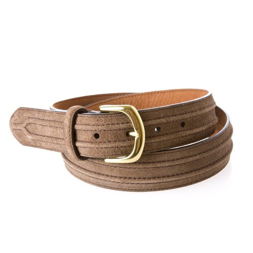 Cole Haan Men's Ludlow Brown Suede Belt (Full grain suede leather belt ) รูปที่ 1