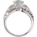 รูปย่อ Classy! High Fashion! Women's 14k White-gold 1CT Round Moissanite & Diamond Engagement Ring รูปที่3