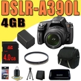 Review Sony DSLR-A390 Alpha Digital SLR Camera w/ Sony SAL 18-55mm f/3.5-5.6 DT AF Lens NPFH50 Battery UV Filter 4GB DavisMAX Value Bundle