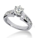 รูปย่อ 14K White Gold Round Cut Diamond Promise Engagement Ring (1.05ct.tw, HI Color, SI2-3 Clarity) รูปที่1