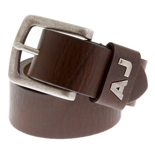 Armani Jeans chocolate brown leather belt  รูปที่ 1