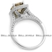 รูปย่อ Elegant 2.83ct Cushion Cut Cognac & Diamond Engagement Ring 18k White Gold รูปที่2