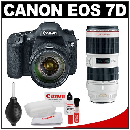 Review Canon EOS 7D Digital SLR Camera with EF 28-135mm IS USM Lens with Canon EF 70-200mm f/2.8 L IS II USM Zoom Lens + Cleaning Accessory Kit รูปที่ 1