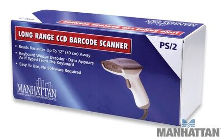 Manhattan, Long Range CCD Barcode Scanner. PS/2 ( Manhattan Barcode Scanner ) รูปที่ 1